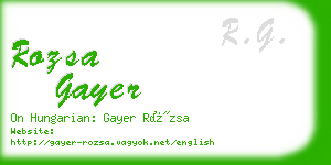 rozsa gayer business card